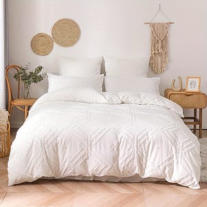 2pcs/3pcs Duvet Cover Set With Grid Tufted Design For , Comfortable Soft Comforter Cover Bedding Set For Bedroom Bedding Shop Online at Dubai Trades