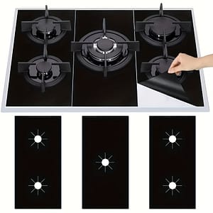 3 5-hole Gas Stove Mats, Oil-resistant And Dirty Gas Stove Mats, Gas Stove Top Protector, Reusable And Easy To Clean, A To Keep The Kitchen Stove Clean And Hygienic. Cookware Shop Online at Dubai Trades