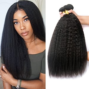 3 Bundles Brazilian Kinky Straight Human Hair Weave – Virgin Remy Hair Extensions, Natural Black For Women, Long & Smooth Texture For Volume & Length Enhancement Beauty & Personal Care Shop Online at Dubai Trades