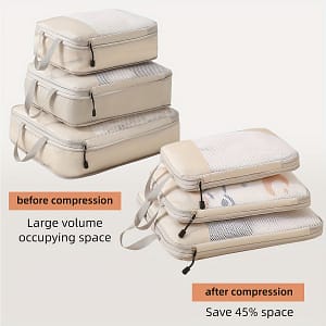 3 Set Packing Cubes For Travel, Travel Bags Luggage Organizers Travel Essentials Cubes For Carry On Suitcases Clothing, Shoes & Jewelry Shop Online at Dubai Trades