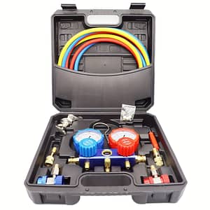 3 Way Ac Diagnostic Manifold Gauge Set, Fits R410a R134a R410a And R22 Refrigerants, With Hose, Adapters, Adjustable Couplers And Air Conditioning Tools & Equipment Shop Online at Dubai Trades