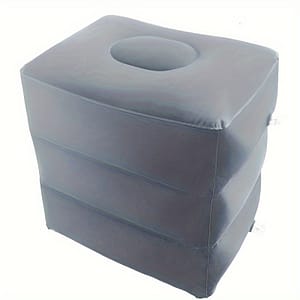 3-layer Inflatable Leg Positioner Pillow For Travel – Versatile Airplane, Train, And Car Leg Support Cushion With Storage Bag & Dust Cover, Flocking Material, Bed Pillows & Positioners Shop Online at Dubai Trades