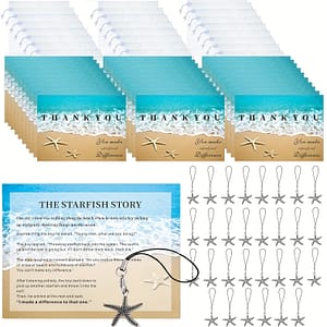 30-pack Starfish Story Appreciation Notecards, Silver Starfish Pendant Gifts, Thank You Cards For Employees, Teachers, , Nurses – Professional Recognition And Gratitude Tokens Card Stock Shop Online at Dubai Trades
