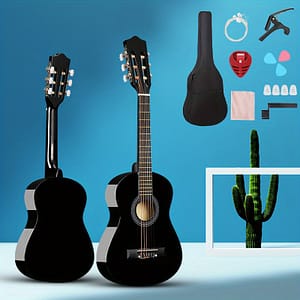 30/38 Inch Classical Acoustic Guitar Kit For Beginner Adult Teen Guitar With Picks, Big Bag, Wood Guitar With Case And Accessories For Beginners Classical & Nylon-String Guitars Shop Online at Dubai Trades