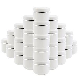 30pcs 30g Cream Jar White Plastic Cosmetic Jars Sample Bottles Cosmetics Box Empty Makeup Jar Pot For Travel Beauty & Personal Care Shop Online at Dubai Trades