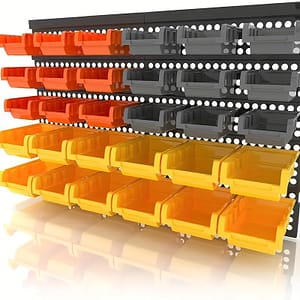 30pcs Wall Mounted Storage Bins Set, Heavy-duty Garage Tool Organizer For Screws, Nuts, Bolts, Nails, Beads & Small Hardware, Plastic Pegboard Garage Storage Shop Online at Dubai Trades