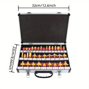 35pcs Premium Carbide Tipped Router Bit Set, 1/4″ , For Woodworking & Metal Cutting – Precision Tools With Organizing Metal Case Business, Industry & Science Shop Online at Dubai Trades