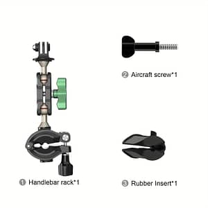 360° Motorcycle Bike Camera Stand Handlebar Mounting Bracket Aluminum Alloy Bracket For Hero10/9/8/7/6/5/ Camera Accessories Accessories Shop Online at Dubai Trades