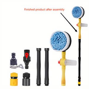 360° Rotating Car Wash Brush Kit – High-pressure, No-scratch Chenille Bristles With Automatic Foaming For Efficient Vehicle Cleaning, Adjustable Dip Wash, Rotary Wash Brush Applicators Shop Online at Dubai Trades