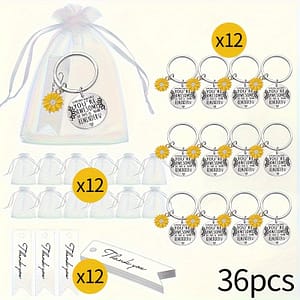 36pcs Inspirational Sunflower ‘you’re Awesome’ Keychain Set – Stainless Steel, Birthdays, Graduations & Christmas Gifts For Teachers And Colleagues Coworker Appreciation Gift Event & Party Supplies Shop Online at Dubai Trades