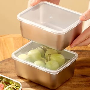 3/6pcs, Stainless -keeping Box, Equipped With Vegetable And Small Ingredient Box, Sealed With Lid, Refrigerator, -keeping Fruit Box For Restaurant Business, Industry & Science Shop Online at Dubai Trades