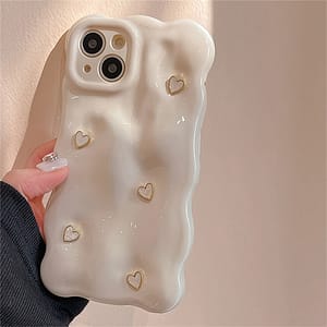 3d Fritillary Love Heart Cube Solid Pattern Soft Silicone Phone Case For Iphone 15 13 Pro Max 11 12 14 Pro Max Luxury Glossy Shockproof Case Basic Cases Shop Online at Dubai Trades