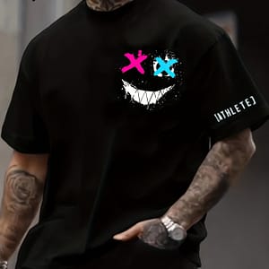 3d Print Short Sleeve Crew Neck T-shirt, Summer Active Shop Online at Dubai Trades