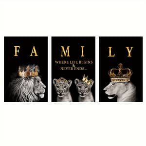 3pcs 15.7*23.6in/40cm*60cm Frameless Modern Abstract Family Of Motivational Quotes Wall Art Canvas Painting Art For Living Room Cuadros Decor Home & Kitchen Shop Online at Dubai Trades