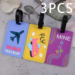 3pcs Aircraft Luggage Tag, Pvc Aircraft Check In Tag, Luggage Box Identification Hanging Tag, Portable Check In Tag, Bag Decoration Clothing, Shoes & Jewelry Shop Online at Dubai Trades