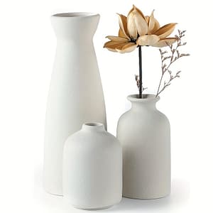 3pcs Bohemian Ceramic Vase Set In Neutral Shades – Matte , Cylinder Shape For Elegant Room Decor – Ideal Mother’s Day Gift, Vases Home Decor Home & Kitchen Shop Online at Dubai Trades