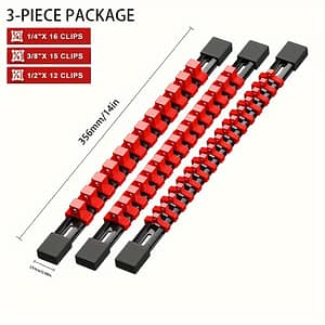 3pcs Drive Socket Organizer Kit For 3/8″, 1/4″, 1/2″ Sockets – Blue, Mountable Sliding Tray Rack Tool Holder Business, Industry & Science Shop Online at Dubai Trades