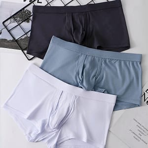 3pcs Men’s Breathable Boxer Briefs With Anti-chafing Corners – Fit, Stretch Rayon Blend, Non-transparent, Machine Washable – Fashionable Solid Underwear Boxer Briefs Shop Online at Dubai Trades 2