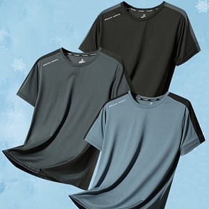 3pcs Men’s Summer Comfy T-shirt, Breathable Comfy Short Sleeve Tee, Trendy Casual Top For Daily Life Clothing Shop Online at Dubai Trades 2