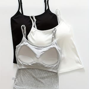 3pcs With Padding Vest Top, Simple Breathable Cami Top, Women’s Lingerie & Underwear Camisoles & Tanks Shop Online at Dubai Trades