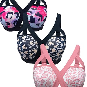 3pcs Women’s Plus Size Adjustable Strapless Bra Set – Breathable, Wireless, No-pad Design In Black, White & Pink With Floral/polka Dot/strawberry Accents, Plus Size Bra Set Clothing, Shoes & Jewelry Shop Online at Dubai Trades