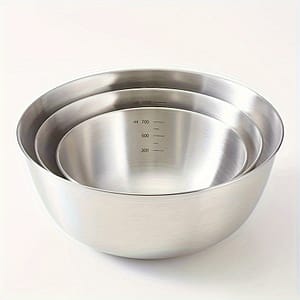 3pcs/set Stainless Steel Mixing Bowls With Measurement Marks, Durable Salad Bowl Set For Cooking, Baking, And Prepping, Kitchen And Restaurant Essentials Bowls Shop Online at Dubai Trades