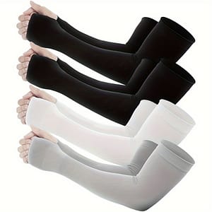 4 Pairs Of Sun Protection Cooling Arm Sleeves With Thumb Holes For Men And Women, Suitable For Golf Basketball Cycling Fishing Driving Jogging Gloves Shop Online at Dubai Trades