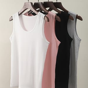4-pack Elegant Solid Color Camisole Vests For Women, Summer Sleeveless Knit Fabric Tops With Polyamide 92% & Spandex 8%, Layering Camisoles, Adult Sizes Camisoles & Tanks Shop Online at Dubai Trades