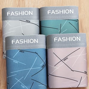 4-pack Men’ Boxer Briefs, High Stretch Knit Fabric, Geometric Pattern, Soft Polyester 92% With 8% Spandex, Casual Shortie Underwear For Sports & Boxer Briefs Shop Online at Dubai Trades