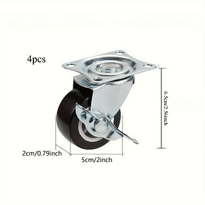 4-pack Plate Casters – Heavy Duty Steel Swivel Casters With Locking Brakes, For Computer Cabinets, Office Desks, Workbenches & Storage Solutions Business, Industry & Science Shop Online at Dubai Trades 2