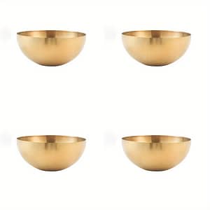 4-piece Stainless Steel Salad Bowls Set, 201 Grade, Rust-resistant, Fruit, Pasta & Baking – Versatile Kitchen Utensils Bowls Shop Online at Dubai Trades