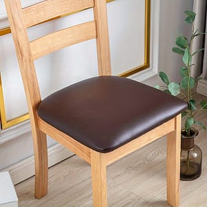 4/6pcs Set Pu Leather Restaurant Chair Seat Cover – Pu Leather Square Chair Cushion Cover Dining Hotel Seat Cover Removable Soft Cushion Chair Cover Chair Slipcovers Shop Online at Dubai Trades