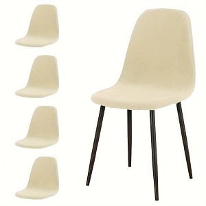 4/6pcs Slicky Fiber Fabric Home Bedroom Dining Chair Shell Chair Cover Chair Slipcovers Shop Online at Dubai Trades
