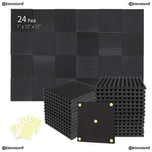 48/24/12pcs Acoustic High Density Soundproof Panels, 12x12x1 Inch Sound Absorbing, Office Soundproof Wall Panels, Ceilings, Game Rooms, Recording Studios To Reduce Noise Acoustical Treatments Shop Online at Dubai Trades