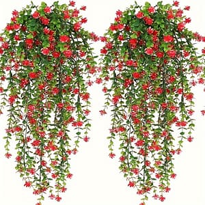 4pcs, Artificial Hanging Plants Fake Hanging Plant Eucalyptus Leaf Greenery Vine Outdoor Uv Resistant Plastic Plants, Scene Decor, Room Decor, Home Decor Artificial Plants & Flowers Shop Online at Dubai Trades