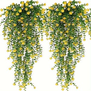 4pcs, Artificial Hanging Plants Fake Hanging Plant Eucalyptus Leaf Greenery Vine Outdoor Uv Resistant Plastic Plants Outdoor Artificial Plants & Greenery Shop Online at Dubai Trades 2