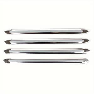 4pcs Car Bumper Edge Guards – Durable Abs Scratch Protection Strips, Anti-collision & Anti-rub, Sleek Metallic Finish, With Double-sided Tape, Fits Front & Rear Bumpers Automotive Shop Online at Dubai Trades