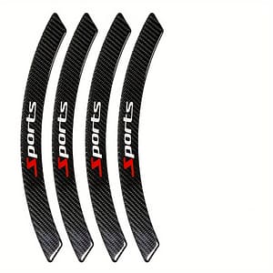 4pcs Car Wheel Arch Bumpers, Carbon Fiber Front And Rear Wheel Eyebrow Stickers To Block Scratches Automotive Shop Online at Dubai Trades