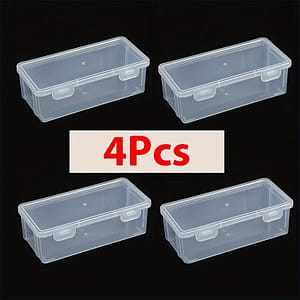 4pcs Large Capacity Transparent Pencil Cases – Plastic, Multi-use Storage Boxes With Hinged For School & Office Supplies Desk Supplies, Organizers & Dispensers Shop Online at Dubai Trades