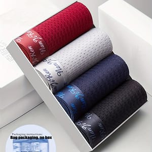4pcs Men’s Ultra-thin Boxer Briefs – High-elasticity, Breathable Polyester-spandex Blend, Solid Color Casual Sports Underwear For , Sizes 5.0%/95.0% Boxer Briefs Shop Online at Dubai Trades