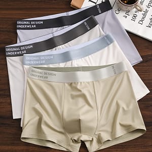 4pcs Set Of Men’s Boxer Briefs, Solid Color, Polyester Blend, High Stretch, Knit Fabric, Casual Wear, Shortie Style, 125 G/m² Fabric Weight, Sweat-resistant Boxer Briefs Shop Online at Dubai Trades