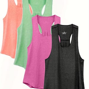 4pcs Sleeveless Basic Tank Training Sports Running Quick-drying Racerback Women’s Tank Top Active Shop Online at Dubai Trades