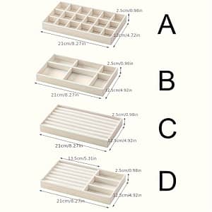 4pcs Velvet Jewelry Storage Rack, Multi Grid Jewelry Display Board, Used For Rings, Earrings, Bracelets, Necklaces, Brooches, Watches Clothing, Shoes & Jewelry Shop Online at Dubai Trades