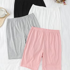 4pcs Women’s Plus Casual Sleep Shorts, Plus Size Solid Elastic Waist Soft & Comfy Lounge Shorts Clothing, Shoes & Jewelry Shop Online at Dubai Trades