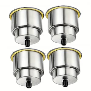 4pcs/2pcs Cup Holder, Marine Boat Stainless Steel Recessed Cup Shape Drink Holder With Drain Boating Shop Online at Dubai Trades