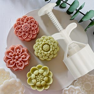4pcs/set 75g Lotus Mooncake Mold Ten-petal Lotus Chinese Home Pastry Decoration Tools Kitchen Baking Mold Bakeware Shop Online at Dubai Trades