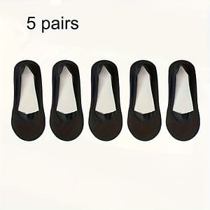 5 Pairs Solid Ice Silk Socks, Non-slip Breathable Low Cut Invisible Socks, Women’s Stockings & Hosiery Accessories Shop Online at Dubai Trades