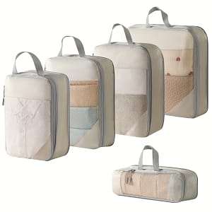 5 Set Packing Cubes For Travel, Lightweight Vacation Travel Essentials, Travel Accessories For Suitcase Organizer Bags Set, Luggage Organizer Travel Bags Clothing, Shoes & Jewelry Shop Online at Dubai Trades