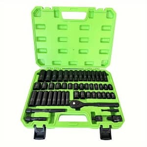 50-piece 3/8″ Drive Impact Socket Set, 6 Point Standard Metric (8-22mm) & Sae (5/16-3/4-inch) Cr- Sockets With Adapters & Ratchet Handle Automotive Shop Online at Dubai Trades