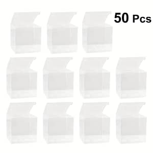 50pcs 1.96*1.96inch Transparent Pvc Gift Box Candle Packaging Party Supplies Gift Box Box Packs Shop Online at Dubai Trades